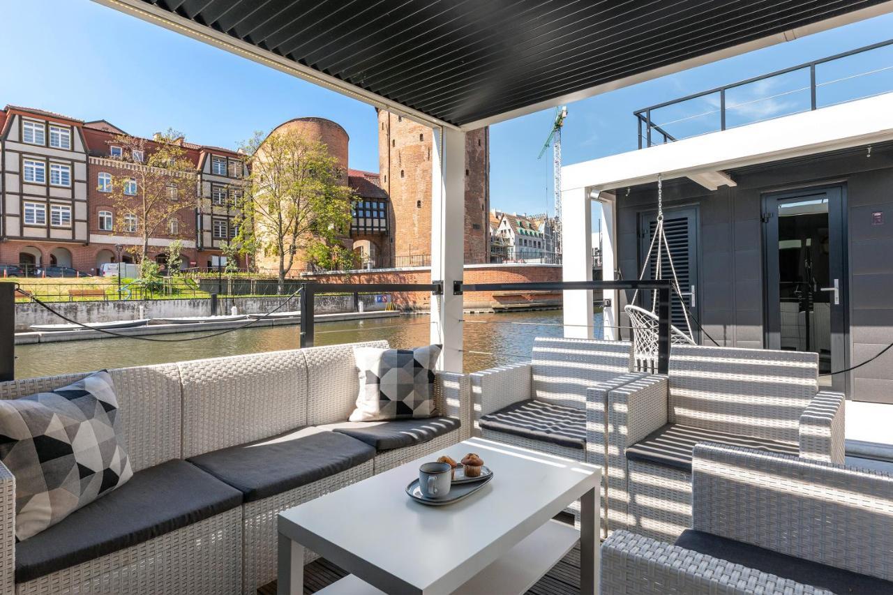 Domy Na Wodzie - La Mare Motlava Houseboats With Sauna By Downtown Apartments Gdaňsk Exteriér fotografie