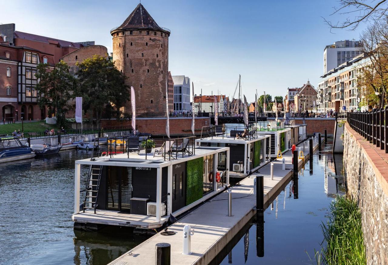 Domy Na Wodzie - La Mare Motlava Houseboats With Sauna By Downtown Apartments Gdaňsk Exteriér fotografie